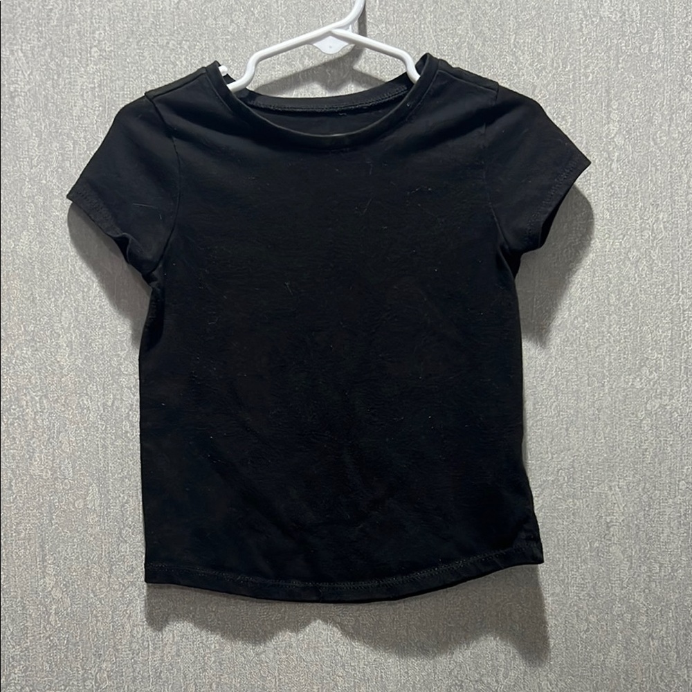 Solid Black Short Sleeve Tee